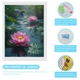thumbnail image 3 of Diamond Art Kits for Adults, Dragonfly Lotus Pond Reflection 5D Diamond Painting Kits for Adults Beginners, DIY Full Drill Diamond Painting, Gem Art and Crafts 12x16, 3 of 7