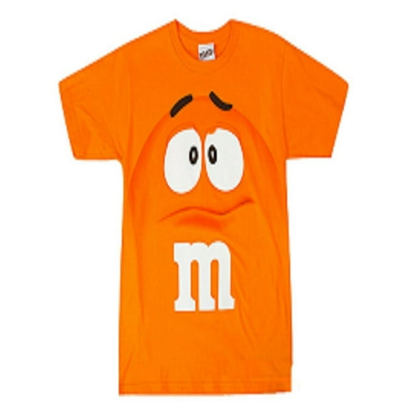 M&M M&M's Candy Silly Character Face T-Shirt (XX-Large, Orange Face)