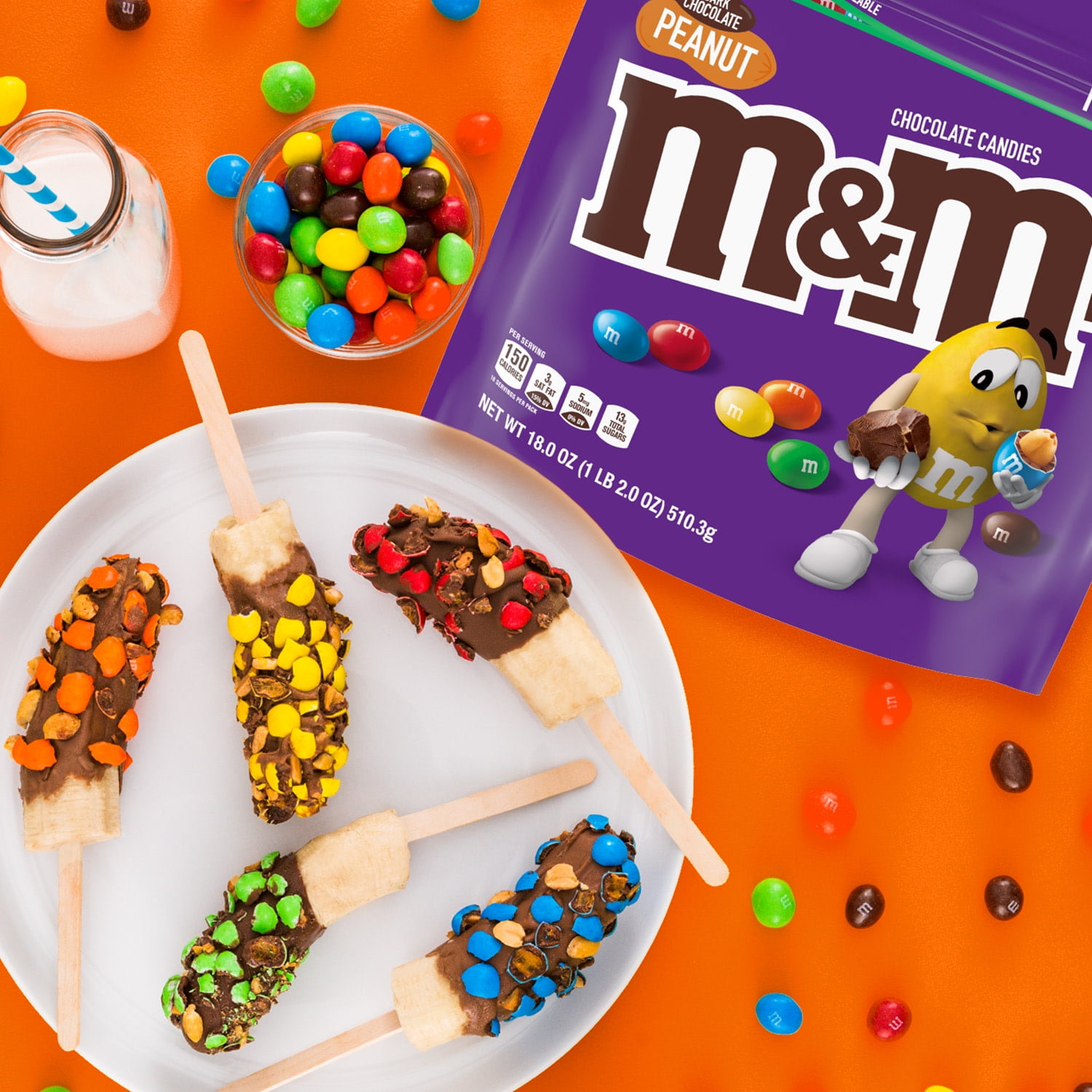 M&M's ~ Dark Chocolate Peanut ~ m and m ~ Candy ~ 18oz Family Size  Bag
