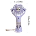 thumbnail image 3 of Iumwxz USB Rechargeable Portable Handheld Fan with Spray Humidification and 360° Rotation for Desktop and Travel Use, 3 of 7