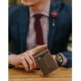 thumbnail image 6 of Serman Brands Slim Wallets for Men | Money Clip | RFID Blocking with Front Pocket | Men Bifold | Leather Wallet | Texas Brown, 6 of 6