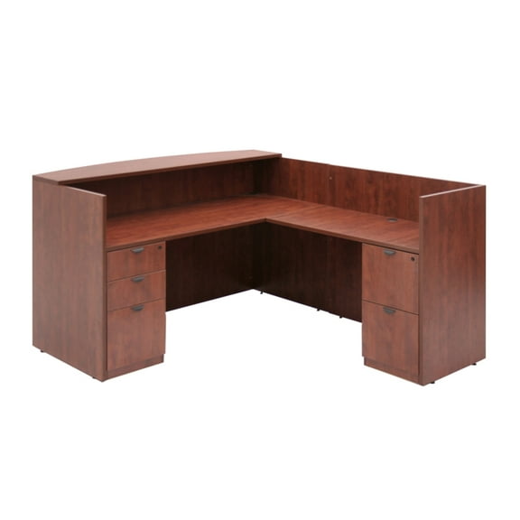 Regency Legacy Double Full Pedestal Reception Desk- Cherry