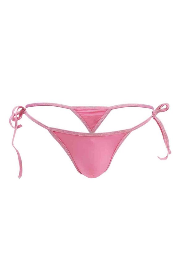men Ice Silk Bikini low rise tie String Adjustable Briefs Underwear for Men