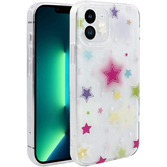 for iPhone 11 Case, Slim Cover Shockproof Bumper Protection Phone Case for iPhone 11 (6.1 inch), Glitter Star