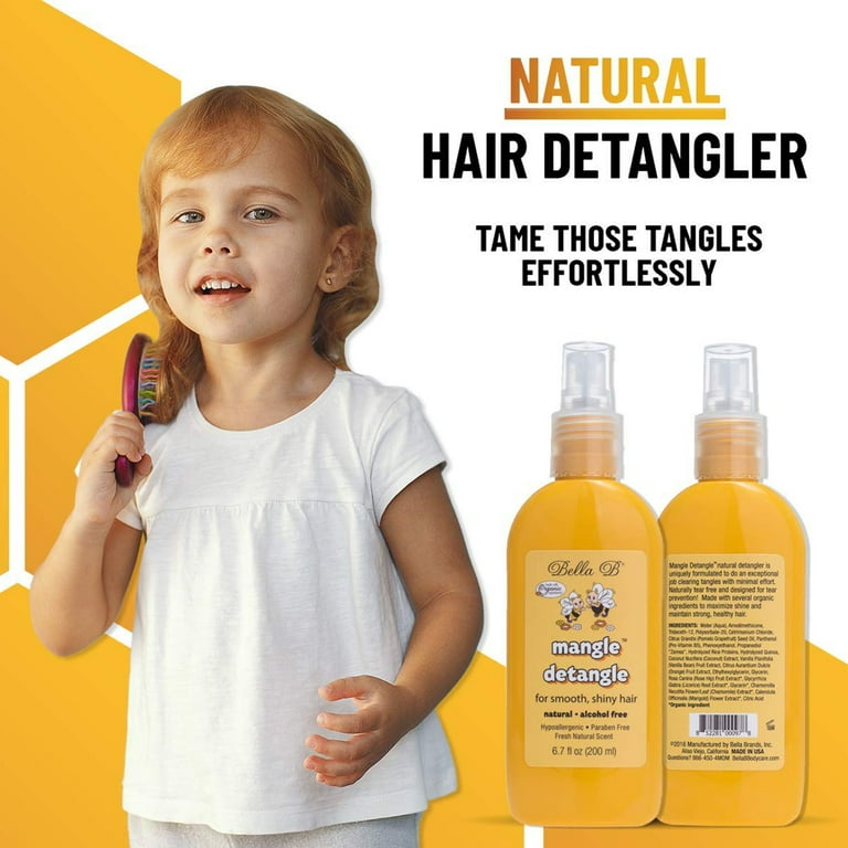 BELLA B Mangle Hair Detangle 6.7 oz Hair Detangler Spray Natural Hair Detangler For Kids Kids Hair Care Detangler Curly Hair Hypoallergenic
