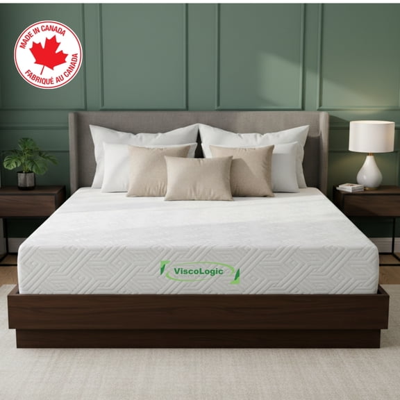 ViscoLogic Matelas Simple de 8 Pouces en Mousse Mémoire avec Soutien Orthopédique, Confort Soulageant la Pression, Fermeté Moyenne, Mousse Certifiée CertiPUR-US®