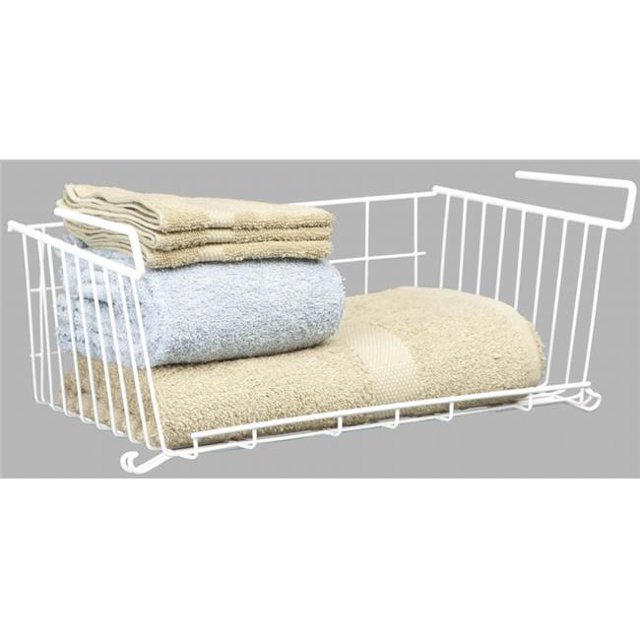 Panacea Blanc 17in. X 10in. Panier de Rangement Sous-Étagère en Vinyle 40606