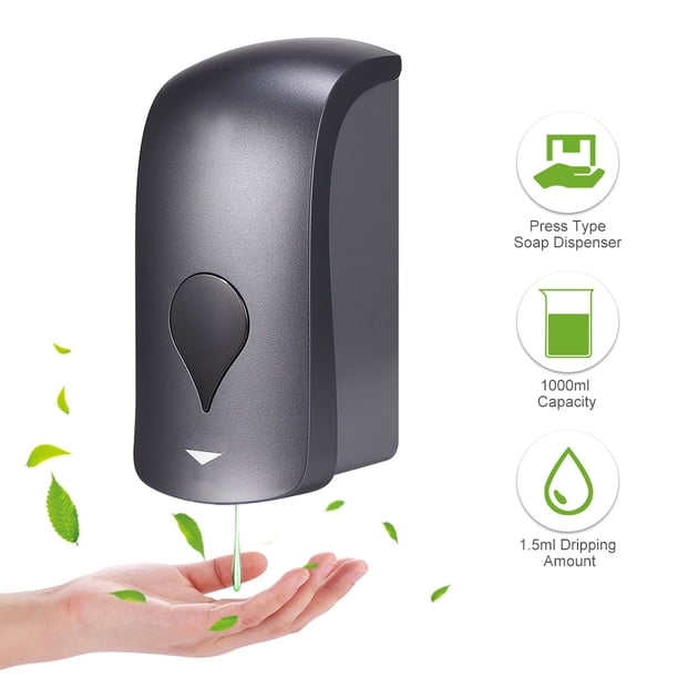 Dispensador De Jabón Montado En La Pared Dispensador De Jabón De Pared De Un Solo Cabezal Gel De Ducha Dispensador De Champú Líquido Titular 1000Ml Speravity HA026196-03