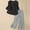Black, variant on HAIJIE womens linen set two Piece Easter Sets for Women Summer Spring Lou-nge Sets Travel Vacation Outfits Cap Sleeve Side Slit Wide Leg Pants (Black,M)