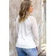 thumbnail image 1 of ABPHQTO Top de rayas transparentes con estampado de girasol y leopardo de sarape blanco para mujer, 1 of 5