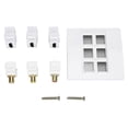 thumbnail image 2 of 86mm Wall Plug Plate 3 Port HD Multimedia Interface 3 Port RCA Wall Plate HD 4K 1080P 60Hz Multimedia Wall Outlet Cover, 2 of 2