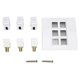thumbnail image 2 of 86mm Wall Plug Plate 3 Port HD Multimedia Interface 3 Port RCA Wall Plate HD 4K 1080P 60Hz Multimedia Wall Outlet Cover, 2 of 2