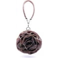 thumbnail image 2 of Rose Shaped Evening Bag Soft Satin Clutch Purse Floral Wristlet Handbag for Women Wedding Party Purse, 2 of 6