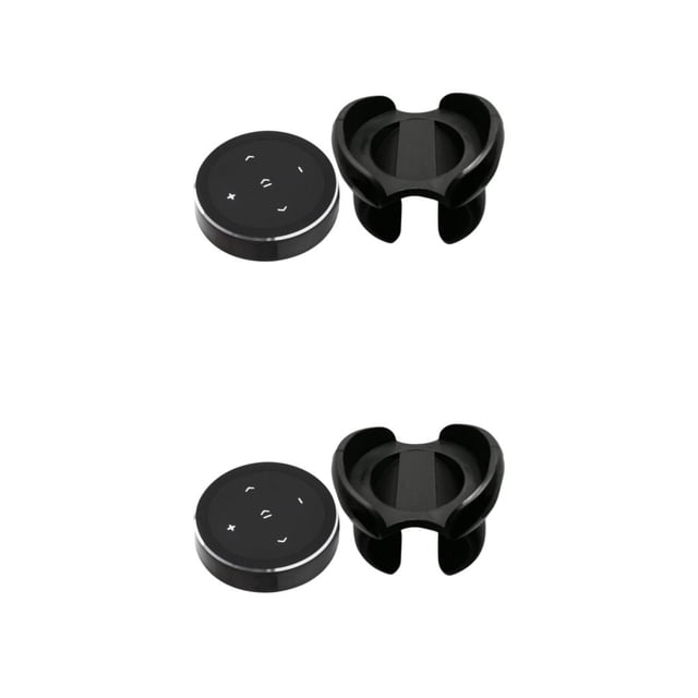 ZheElen Car Media Steering Wheel Remote Control Music Streaming Black with Bracket 36x36x8.5mm 2Set