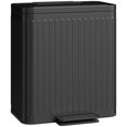 thumbnail image 1 of HOMCOM Trash Can, 2 x 5.3 Gallon (2 x 20 L) Garbage Can with Soft-Close Lid, 1 of 10