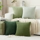thumbnail image 1 of Juego de 4 fundas de almohada decorativas MIULEE, 46 x 46 cm, color verde, 1 of 6