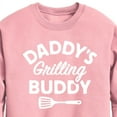 thumbnail image 2 of Instant Message - Daddy's Grilling Buddy - Toddler & Youth Crewneck Fleece Sweatshirt, 2 of 5