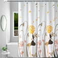 thumbnail image 2 of Extra Long Shower Curtain Liner Waterproof Machine Washable & Wrinkle-Free Shower Curtain Floral Bathtub Bathroom Home Decor,71"x47", 2 of 6