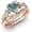 Heart, variant on Natural Moss Agate Ring for Women - Sterling Silver Green Moss Agate Set Ring - Promise Ring - Engagement - Wedding - US 7 - Rose Gold