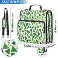 thumbnail image 2 of FORMRS Zipper Binder with Shoulder Strap 2-inch Ring 500 Sheet Capacity File Bag, Green Dot Triangles Pattern, 2 of 5