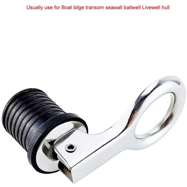 Tapón de drenaje para barcos, tapón de drenaje ajustable de goma Tapón de drenaje de acero inoxidable 304 para orificio de drenaje de 32 mm ZefeiWu 8390614385788