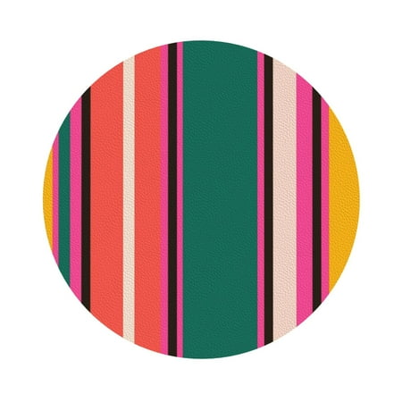 

Bingfone Vertical Stripes Personalized Coaster Set 4 For Drinks Coffee Table Bar Beer Wine Cup Coasters 4 Inch