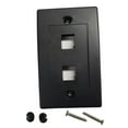 thumbnail image 1 of WP-2P-BK - WALL PLATE 2PORT BLACK DESIGN, 1 of 1