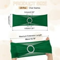 thumbnail image 2 of Uxcell 20 Paquete Fundas para Sillas, Banda de Cubierta de Silla Elástica con Hebilla Deslizante, Lazos de Poliéster, Cintas Universales para Decoraciones de Ceremonia de Fiesta de Boda, Verde Oscuro, 2 of 6