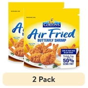 (2 pack) Gorton’s Air Fried Butterfly Whole Shrimp, Breaded Tail-On-Shrimp, Frozen, 9 Ounce Resealable Bag