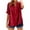 Red, variant on Hvyesh Plus Size Shirts for Women Button Down Shirts Short Sleeve V Neck Solid Casual Blouses with Pocket