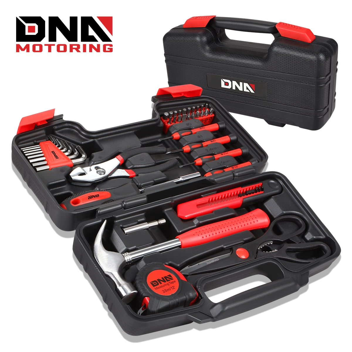 DNA Motoring TOOLS-00010 Green 39 PCs Portable Tool Kit Household ...