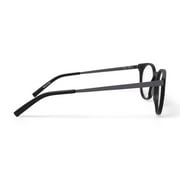 Bio Eyes Men's BE152 Myrtle Round Prescription Eyeglasses with Case, Black