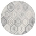 thumbnail image 2 of SAFAVIEH Abstract Benton Geometric Wool Area Rug, Natural/Gray, 6' x 6' Round, 2 of 11