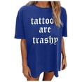 thumbnail image 1 of WEAIXIMIUNG T-Shirt Décontracté pour Femmes Imprimé Lettre Col Rond Tee-Shirt Élégant pour Usage Quotidien, 1 of 4