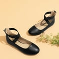 thumbnail image 6 of Mary Jane Shoes For Women Ladies Ballet Flats Closed Toe Flats with Elastic Crossed Ankle Strap, 6 of 10