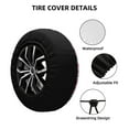 thumbnail image 2 of Bingfone Skull Blue Flower Spare Tire Cover Weatherproof Universal Wheel Protectors for RV Camper Travel Trailer SUV Truck-14 inch, 2 of 8