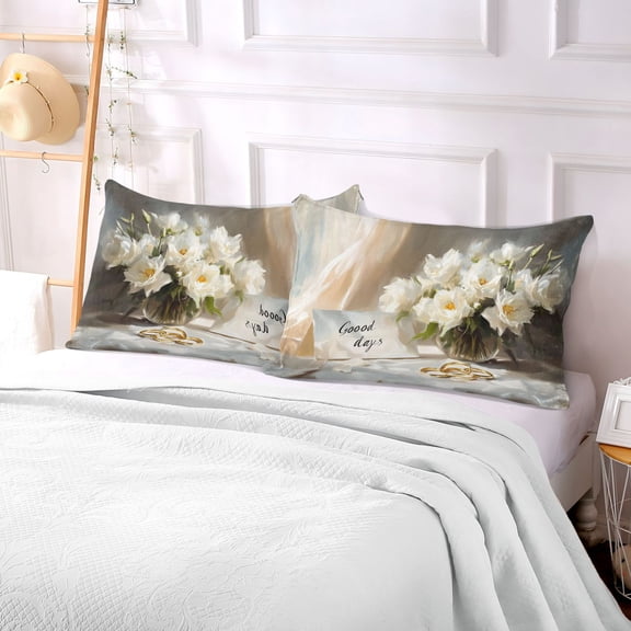 Pillow Case Plush Pillow White Blossom Case standard size/King size/Queen size Bed Pillow Pillowcases