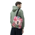 thumbnail image 3 of Hello Valentine’s Day Cane Corso Flower Crown Romantic Pink Floral All Over Print 3D Canvas Tote Bag Italian Mastiff Dog Lover Gifts Idea Reusable Handbag - 00031, 3 of 5