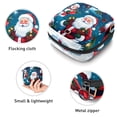 thumbnail image 3 of Santa Claus Small Bag Period Bag Zipper Pouch Canvas Pouch with Zipper 4.7x6.6x6.6 in, Oxford Cloth Menstrual Pad Storage Bag, 3 of 6