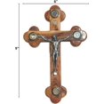 thumbnail image 3 of Genuine Holy Land Olive Wood Cross Home & Room - Hand-Carved 9" Crucifix with Bethlehem Stones, Soil, Incense - Unique Christian Home & Wall, 3 of 8