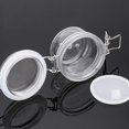 thumbnail image 4 of 2Pcs 4 Oz/120ml Clear Round Plastic Home Kitchen Storage Sealed Jar Bottles with Leak Proof Rubber and Hinged Lid for Herbs, Spices, Candy, Gift, Arts and Crafts Storage Multi-purpose Container, 4 of 4