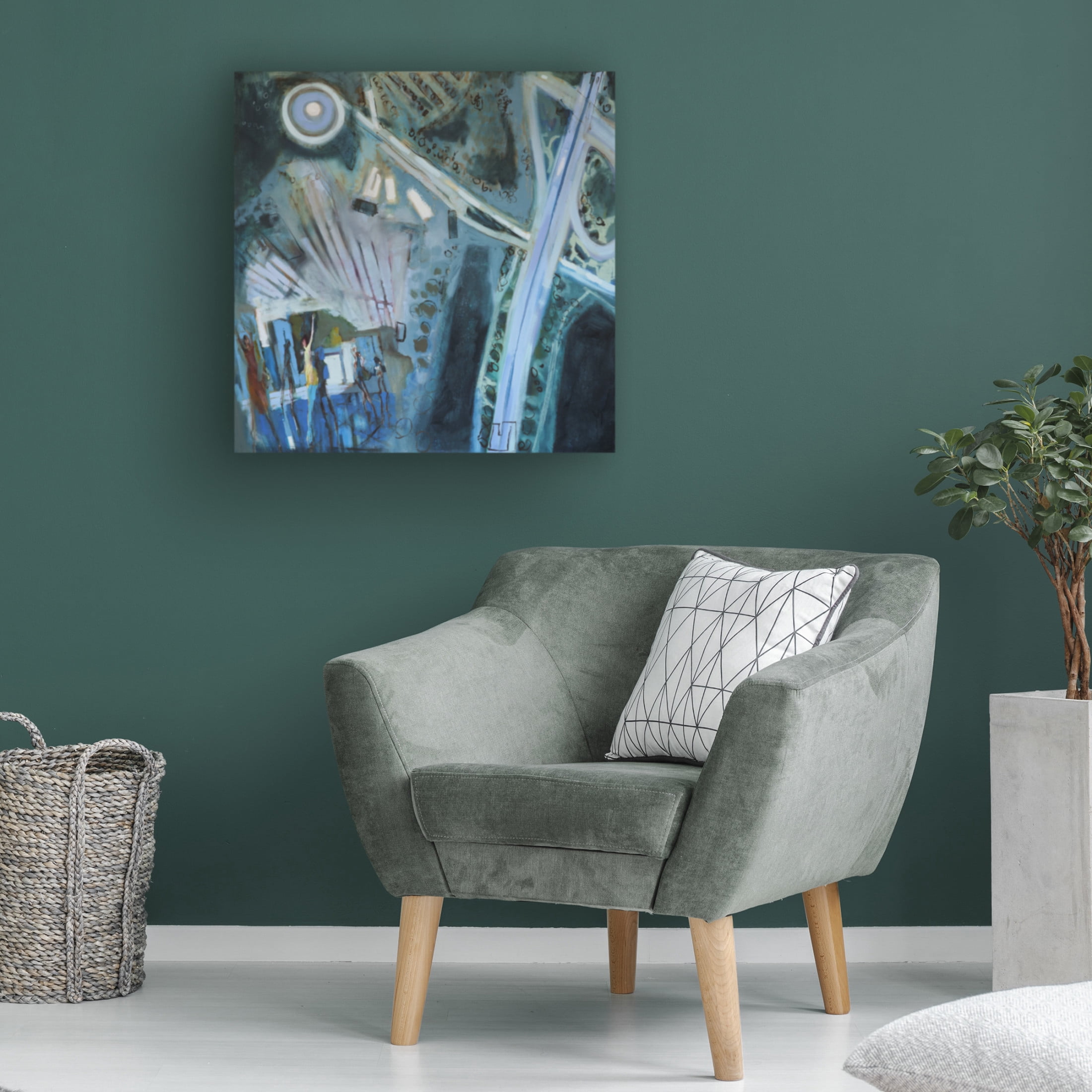 Canvas Wall Art - Erin McGee Ferrell 'Portland Ballet' Wall Art for Living Room, Bedroom, or Office Décor by Trademark Fine Art - 18 x 18 Inches