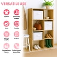 thumbnail image 2 of PinkSheep Collapsible Fabric Cube Storage Bins, 11" Cube Organizer Basket Bin, Beige, 2 Pack, 2 of 10