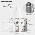 thumbnail image 5 of Teacher Tote Bag,Cute Dogs Teacher Utility Tote Bag,Large Work Tote Bags for Women with Multiple Pockets,Top Zipper Closure,13.8x10.6x6.7 Inch, 5 of 5