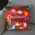 thumbnail image 2 of Fundas de almohada navideñas de lujo con luces LED, funda de almohada con luz navideña de 18x18 pulgadas, decoración para el hogar, sala de estar y dormitorio, 2 of 4