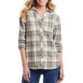 thumbnail image 3 of Weatherproof Vintage Women's Long Sleeve Button Down Flannel Shirt (US, Alpha, X-Large, Regular, Regular, Pink), 3 of 4