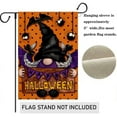 thumbnail image 3 of Happy Halloween House Flag 28 x 40 Inch Gnome Witch Bat Decorative Double Sided Burlap Flag for Farmhouse Yard Holiday Decoration, 3 of 5