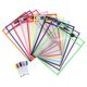 thumbnail image 1 of Witspace - Paquete de 6 fundas de borrado en seco reutilizables de gran tamaño, soportes para fichas de trabajo, protectores de hojas de plástico reutilizados, colores surtidos, útiles para, 1 of 2