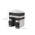 thumbnail image 3 of Sonducket Bolsa de bicicleta resistente al desgaste de gran capacidad cubierta de lluvia alforja de bicicleta a prueba de golpes estante trasero al aire Ciclismo Gris oscuro Sonducket OD029691-01, 3 of 6