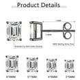 thumbnail image 4 of TINGN 4 Pairs Stud Earrings Set for Women S925 Sterling Silver Post Emerald Cut Cubic Zirconia Earrings Hypoallergenic Stud Earrings for Women Men Women, 4 of 7